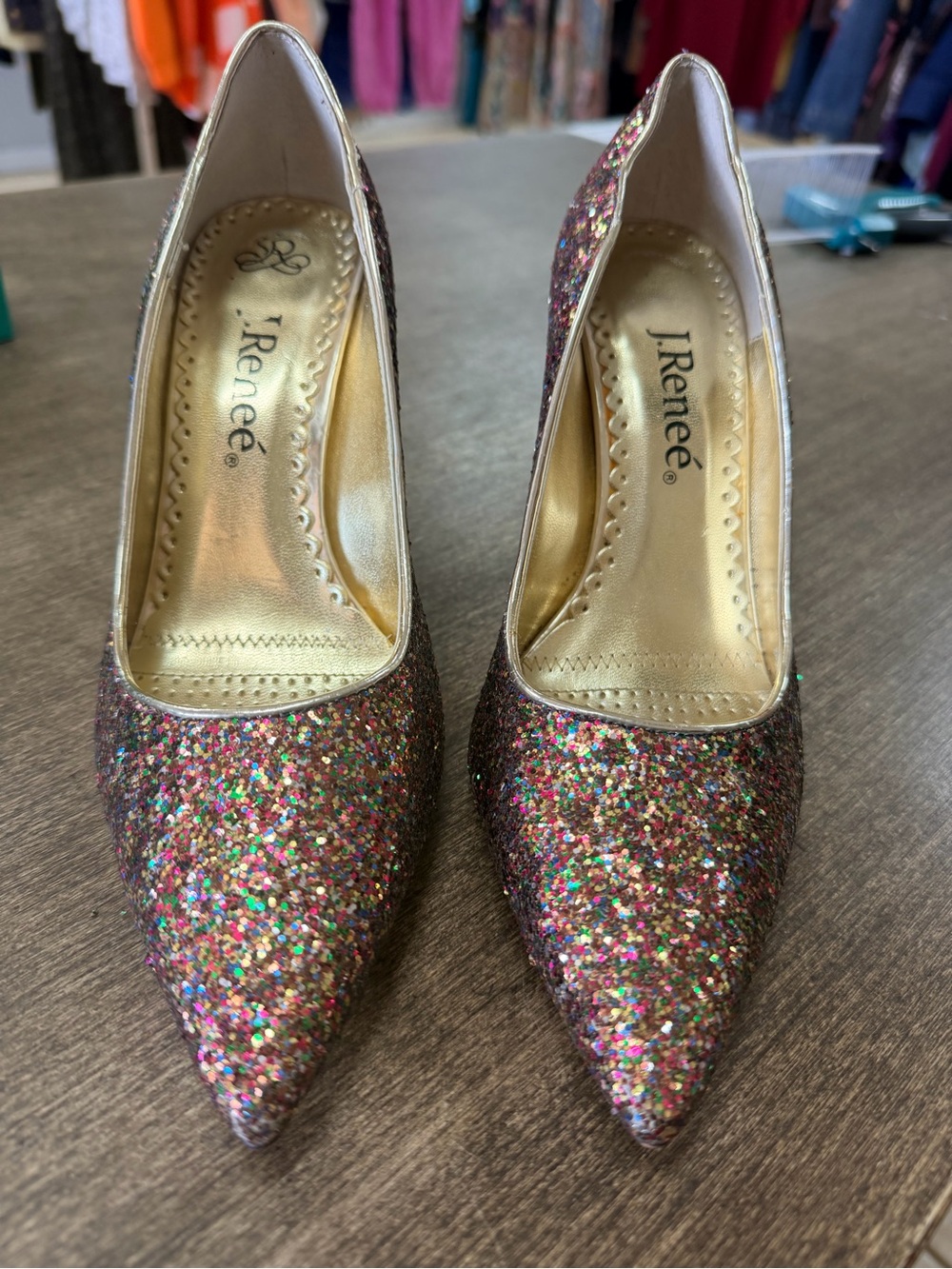 J. Renee' Multicolor Glitter Pointed-Toe Women’s Heels